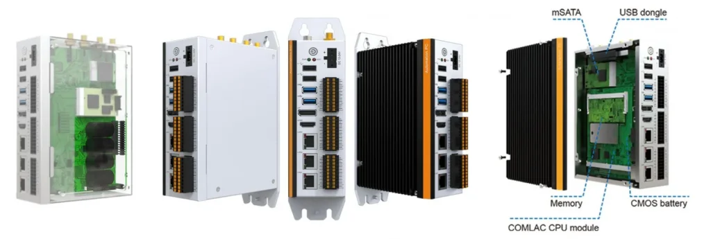 Nodka industrial PC with COMLAC CPU module and modular design view